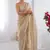 beige organza moti & val sequence party wear saree