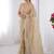 beige organza moti & val sequence  party wear saree
