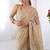 beige organza moti & val sequence  party wear saree