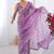 lavender organza moti & val sequence  party wear saree