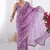 lavender organza moti & val sequence party wear saree
