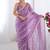 lavender organza moti & val sequence  party wear saree