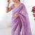 lavender organza moti & val sequence  party wear saree