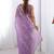 lavender organza moti & val sequence  party wear saree