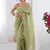 light green organza moti & val sequence party wear saree