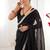 black fandy silk blend moti & val sequence designer saree