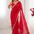red fandy silk blend moti & val sequence designer saree