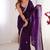 violet fandy silk blend moti & val sequence designer saree