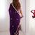 violet fandy silk blend moti & val sequence designer saree
