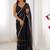 black smooth sitara fabric moti & val sequence designer saree