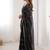 black smooth sitara fabric moti & val sequence designer saree