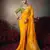 yellow wonderful designer chiniya silk blend saree catalog with heavy embroidered blouse