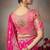 pink wonderful designer chiniya silk blend saree catalog with heavy embroidered blouse
