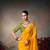 yellow wonderful designer chiniya silk blend saree catalog with heavy embroidered blouse