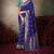 navy blue wonderful designer chiniya silk blend saree catalog with heavy embroidered blouse