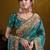 Teal blue rich indian heavy work wedding wear glamorous saree