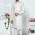 cream computer thread work on art silk sherwani for men 