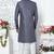 grey computer thread work on art silk sherwani for men 