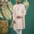pink computer thread work on art silk sherwani for men 