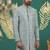 firozi green computer thread work on art silk sherwani for men 