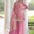 Pink Fandy Embroidered Kurta Sharara Set