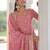 Pink Fandy Embroidered Kurta Sharara Set