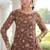Brown Fandy Embroidered Kurta Sharara Set