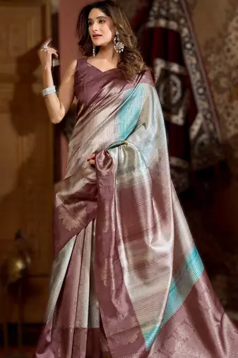 onion gobuni prijam kota silk blend saree – 6 pc elegant set