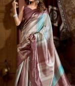 onion gobuni prijam kota silk blend saree – 6 pc elegant set