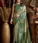 green gobuni prijam kota silk blend saree – 6 pc elegant set
