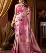 pink gobuni prijam kota silk blend saree – 6 pc elegant set
