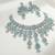 Silver-plated mint green stone-studded jewellery set with earrings