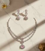 Blush halo jewelry set