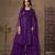 Purple embroidered Sharara suit