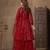 Red embroidered Sharara suit
