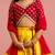  girls net fabric floral foil print cropped top with flared lehenga ethnic set – falsa & yellow for kids