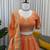 Orange Faux Georgette Sequins Lehenga set with Choli and dupatta