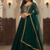 Green Satin Lehenga set with Choli and dupatta 