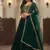 Green Satin Lehenga set with Choli and dupatta 