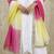 White dhoti set with colorful dupatta