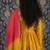 Mustard yellow dhoti set pink dupatta