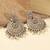 Chandelier and mother of pearl brown kundan stone antique gold plated chandelier earring for women