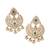 Modern chandelier shape & pearl green kundan stone antique gold plated chandelier earring for women