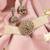 Gorgeous flower design and mother of pearl antique gold plated collar necklace set for women