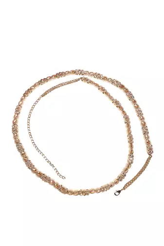 designer oval pearl brown kundan gold plated kamarband