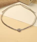 Elegant oval shape and pearl brown kundan stone antique gold plated waist belt(kamarband) for women