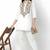 White embroidered rayon kurta set