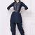 Navy embroidered rayon kurta with dhoti pant