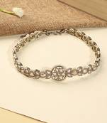 Flower design and pearl brown kundan stone antique gold plated mathapatti(sheeshphool) for women