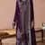 Purple embroidered velvet pakistani salwar suit